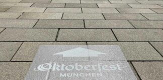 Oktoberfest 2022: Mehr als 100 Bodenmarkierungen zeigen Fußweg Hauptbahnhof - Theresienwiese