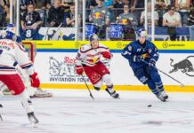 Red Bull München und Red Bull Salzburg empfangen Rögle BK und den EV Zug beim Red Bulls Salute